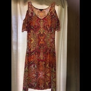 Pretty in pink MSK cold shoulder dress